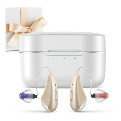 Erleichterung bei mittelgradigem bis schwerem Hörverlust mit unseren rezeptfreien Hörgeräten, CE-zertifiziert, 4 Programme